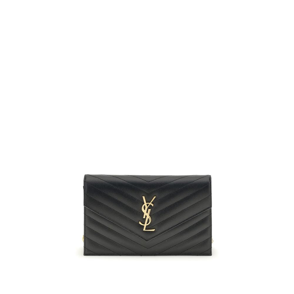 Saint Laurent Black Calf Leather Wallet
