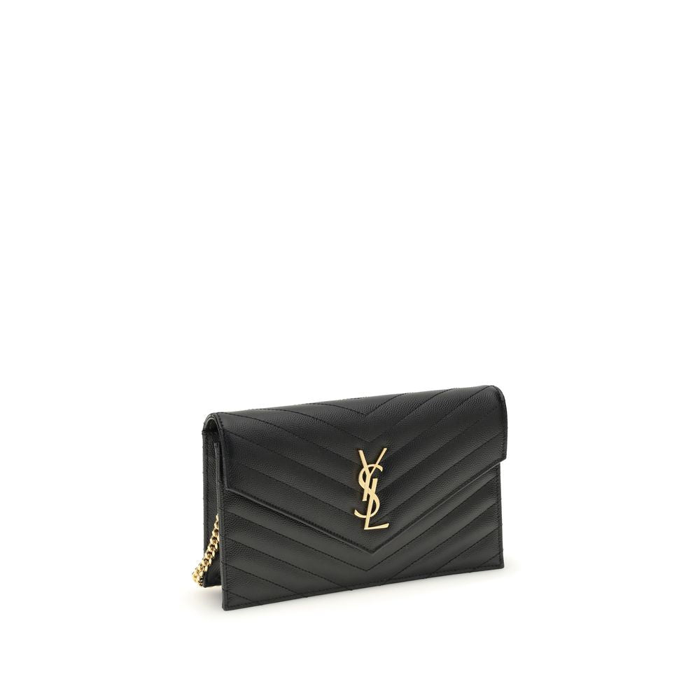 Saint Laurent Black Calf Leather Wallet