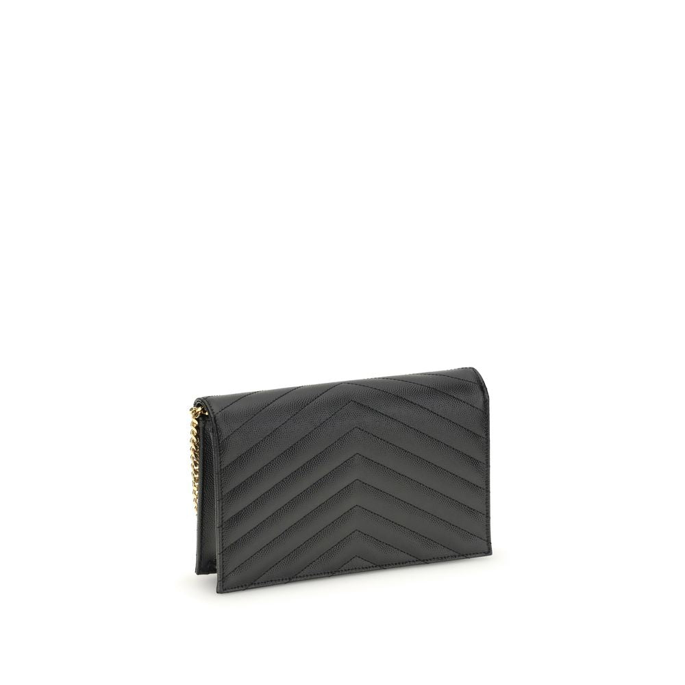Saint Laurent Black Calf Leather Wallet