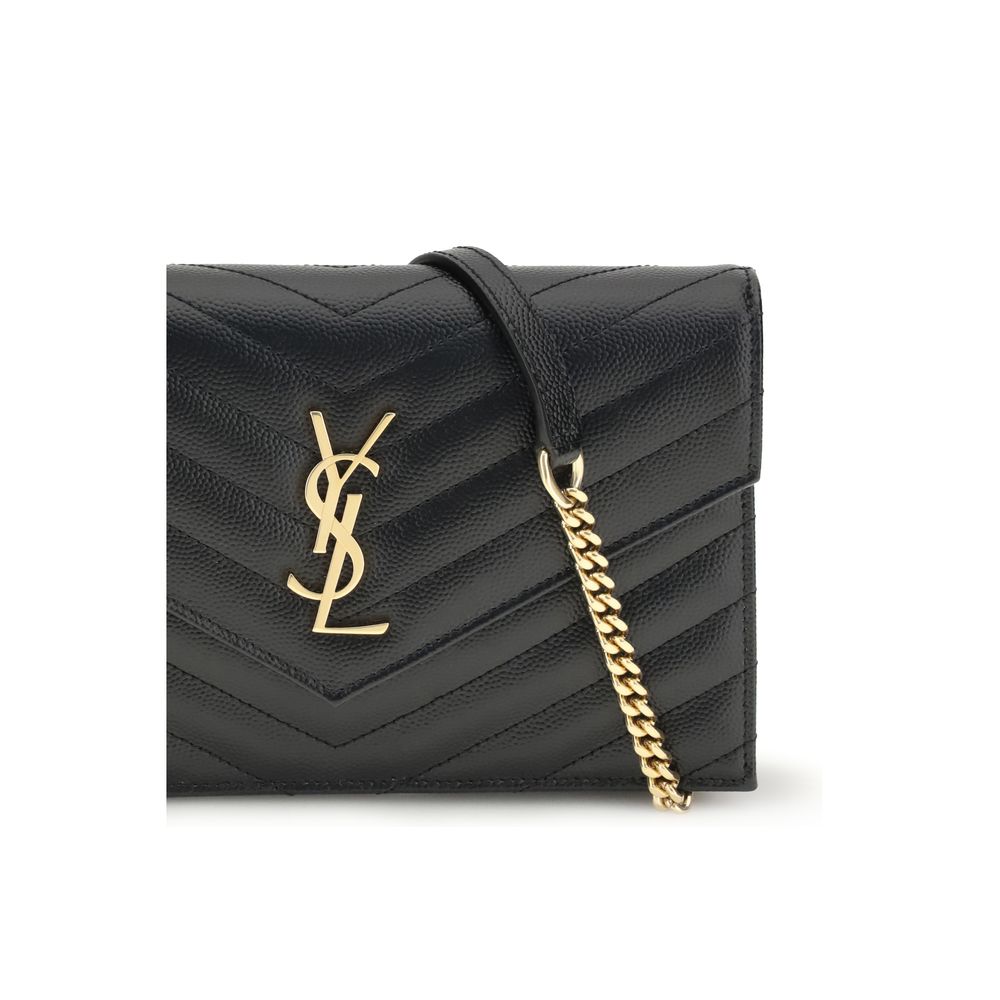 Saint Laurent Black Calf Leather Wallet