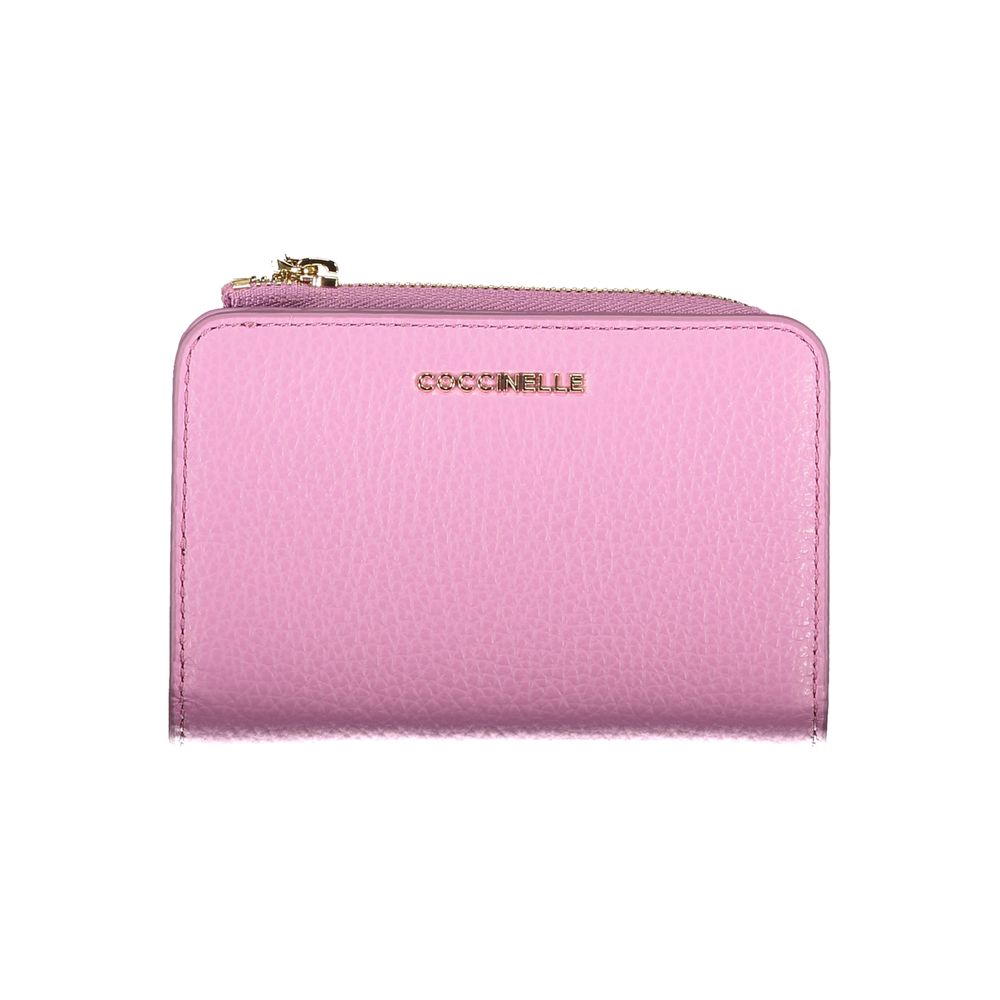 Viola Leather Wallet with Zip and Snap Closure