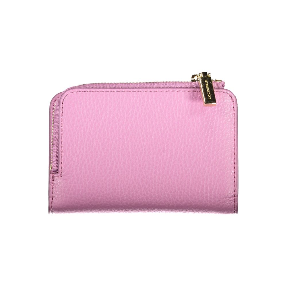 Viola Leather Wallet with Zip and Snap Closure