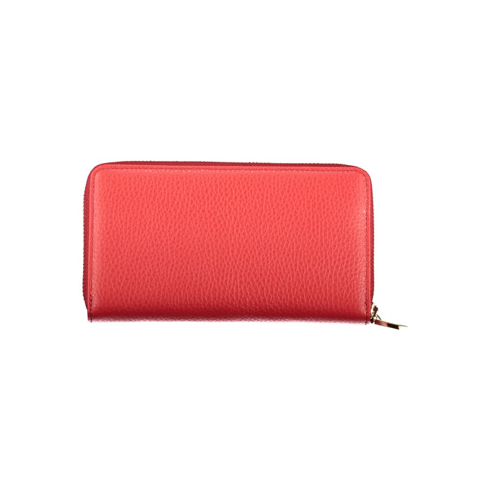 Rosso Leather Wallet with Zip Closure by Coccinelle