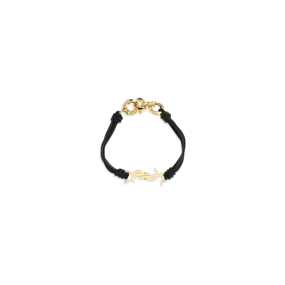 Schwarzes Leder-Multi-Wrap Cassandre Armband