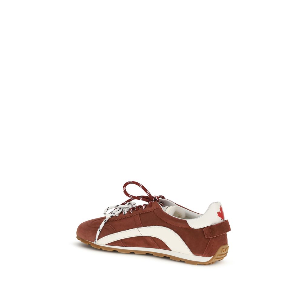 Dsquared² Mehrfarbige Low-Top-Sneakers aus Kalbsleder