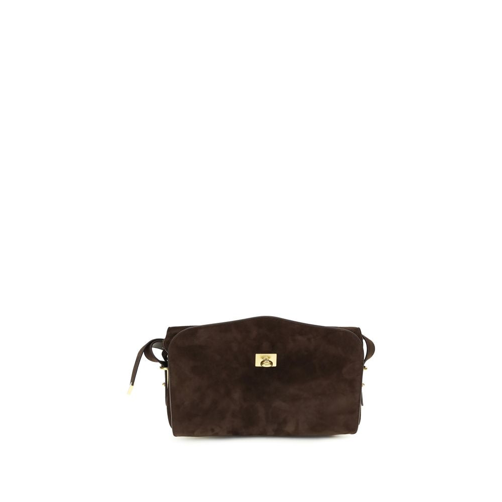 Brown Leather Shoulder Bag with Adjustable Strap