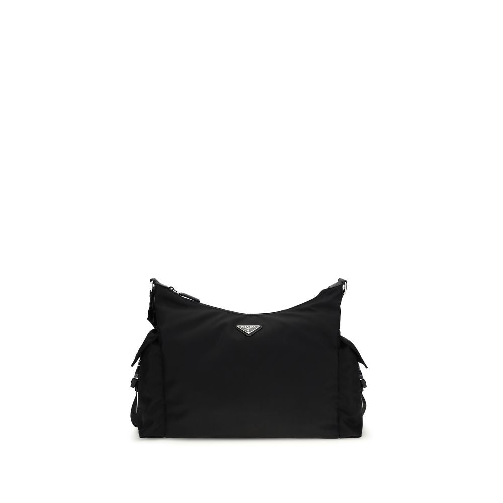 Black Synthetic Explorer Shoulder Bag by Prada
