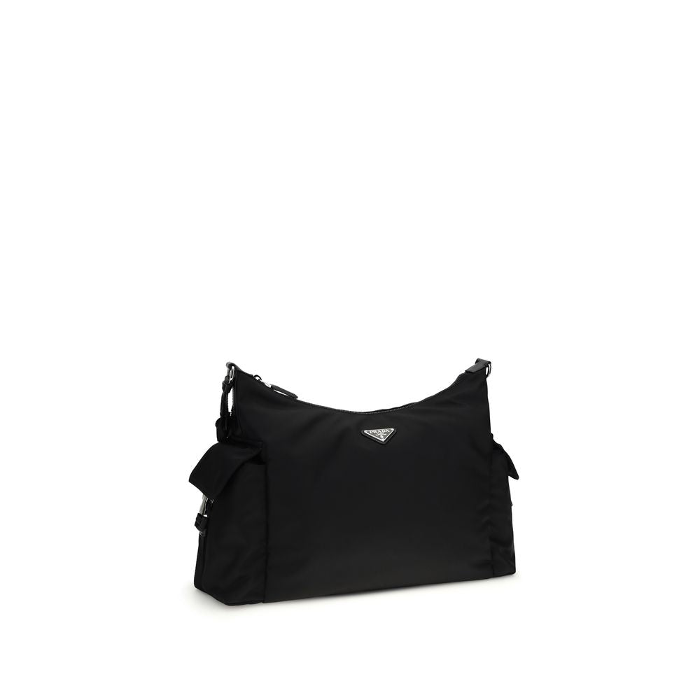 Black Synthetic Explorer Shoulder Bag by Prada