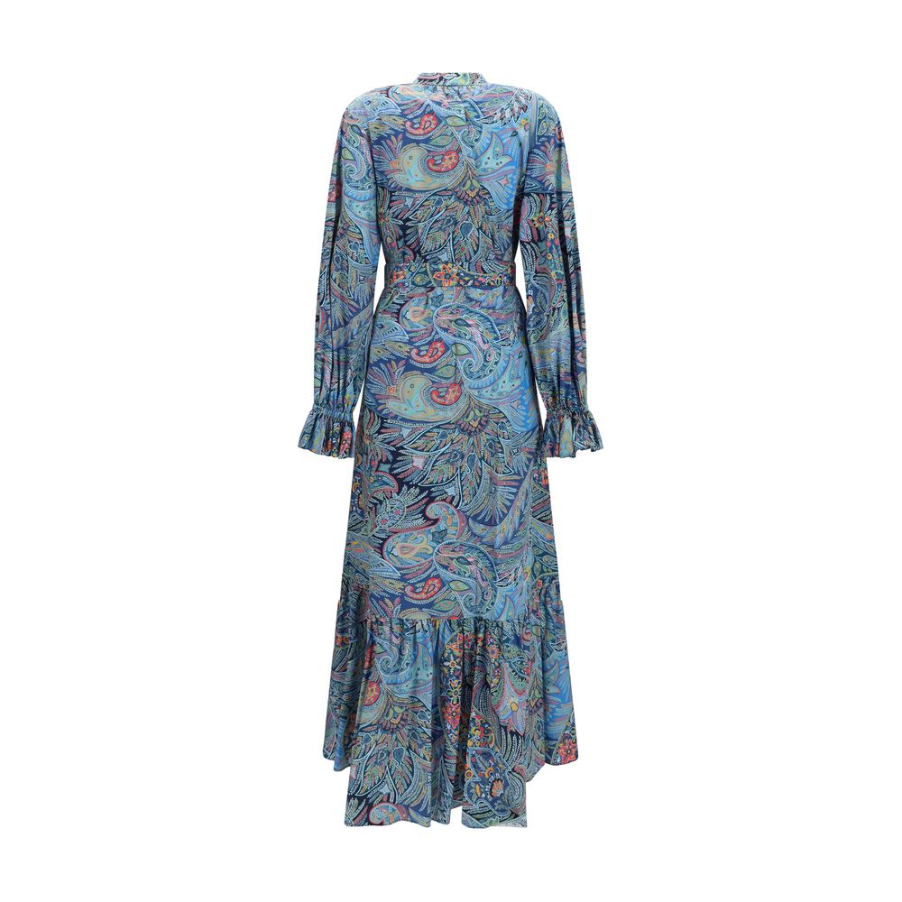 Blaues Baumwoll-Freizeitkleid