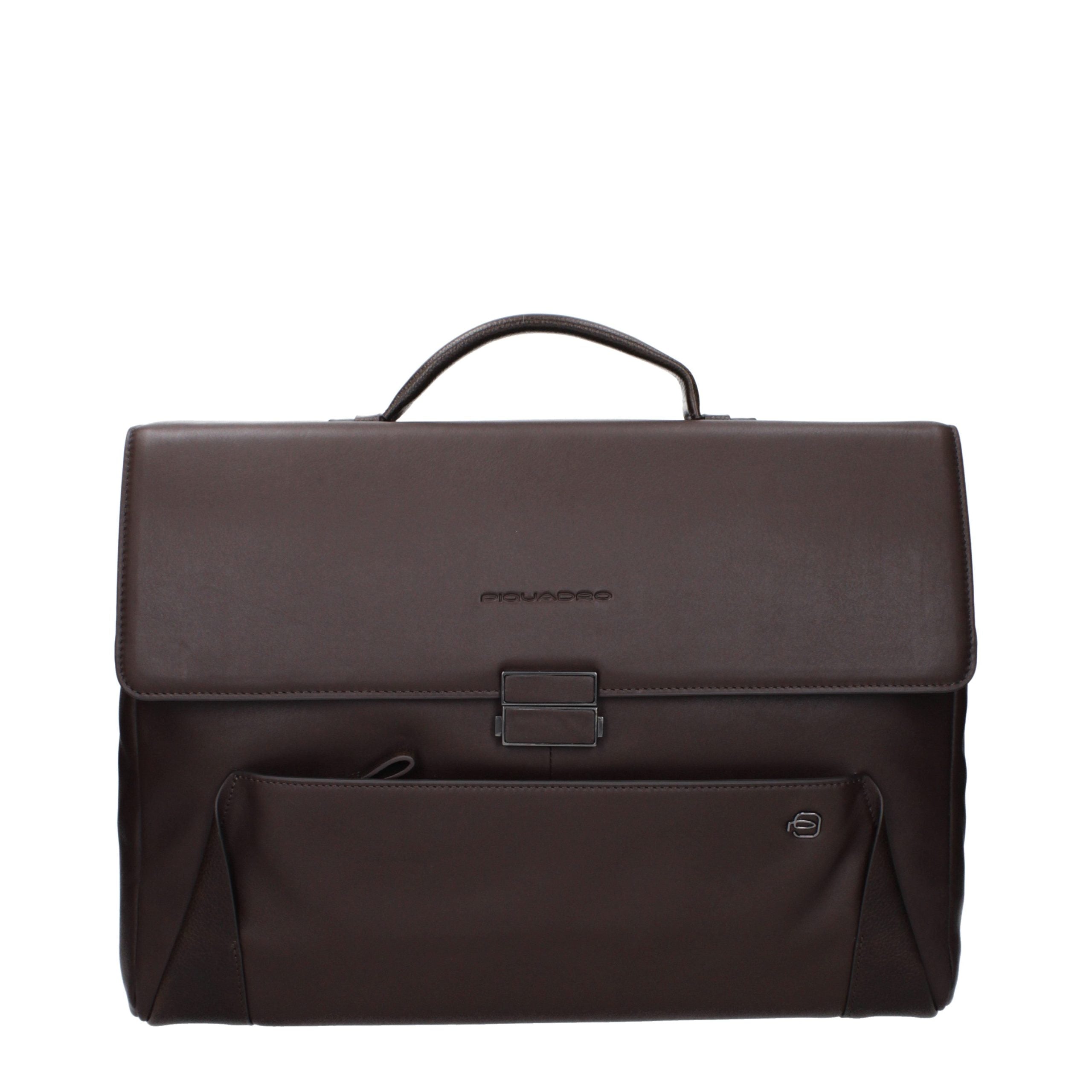 Brown Leather Laptop & Business Bag with Adjustable Strap