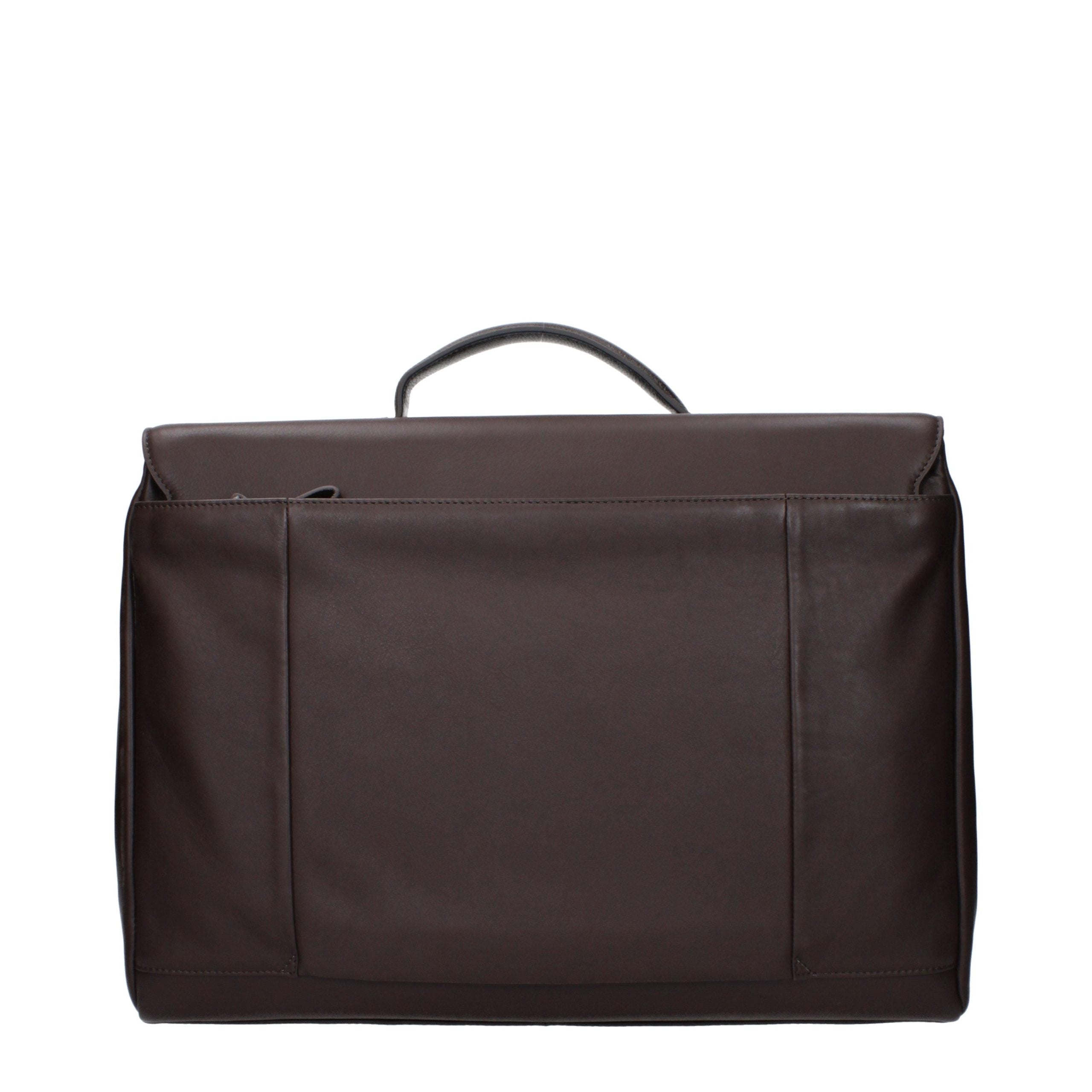 Brown Leather Laptop & Business Bag with Adjustable Strap