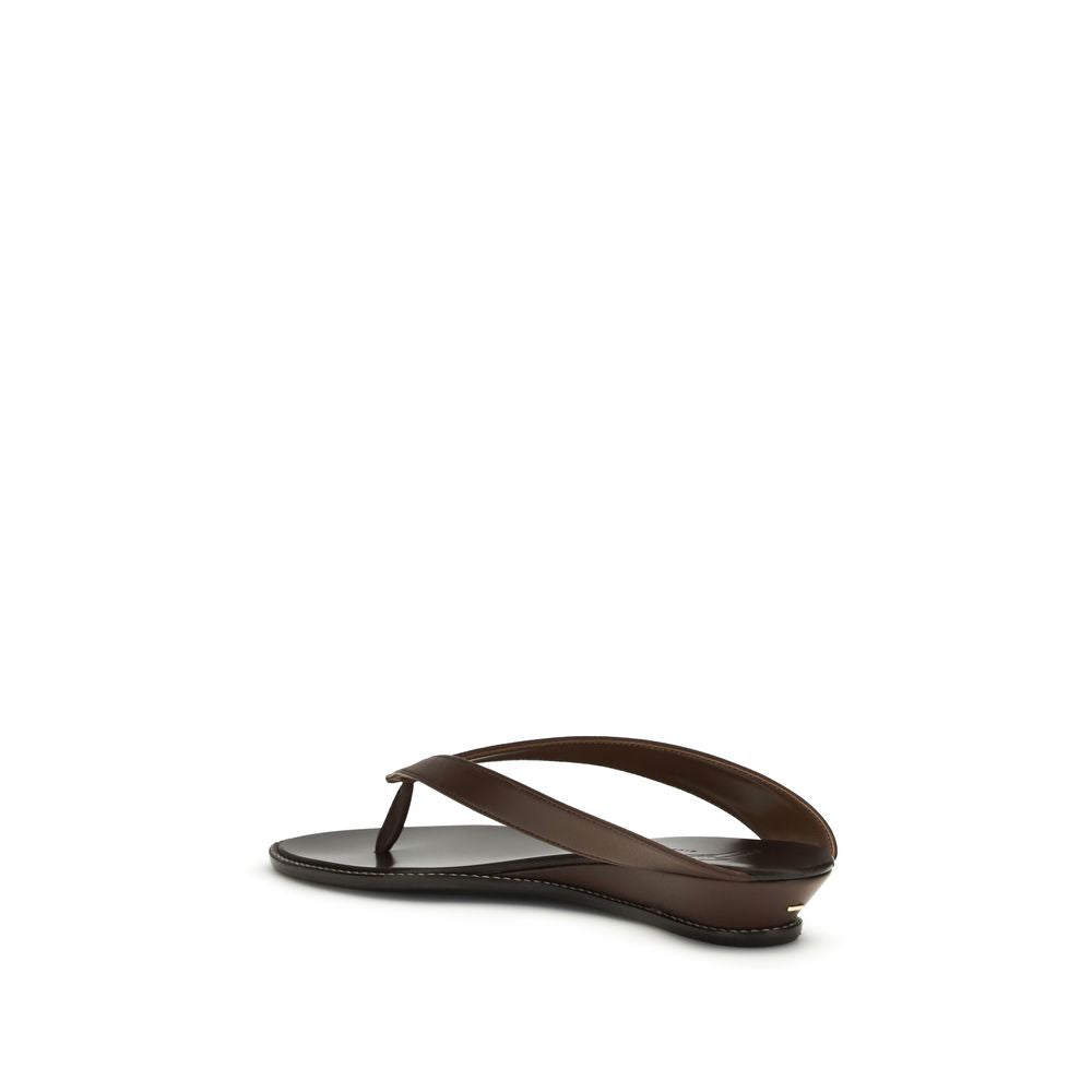 Giuseppe Zanotti Brown Calf Leather Platform Sandals