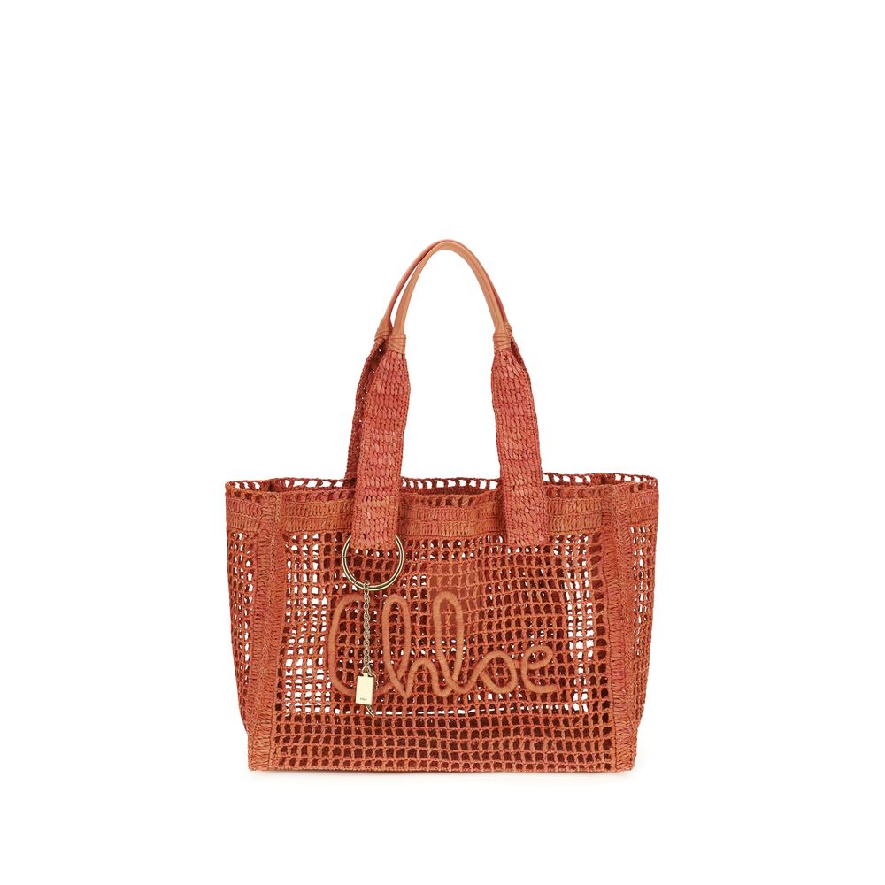 Multicolor Raffia Shoulder Bag with Leather Accents