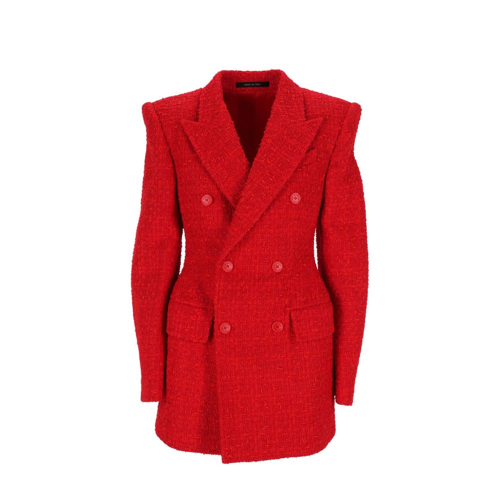 Mehrfarbige zweireihige Jacke aus Baumwollmischung