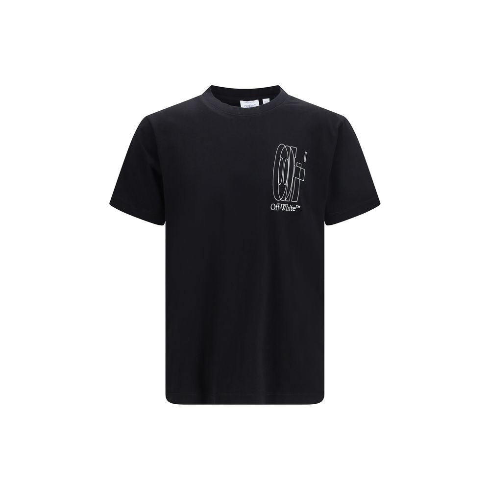 Schwarzes Baumwoll-T-Shirt