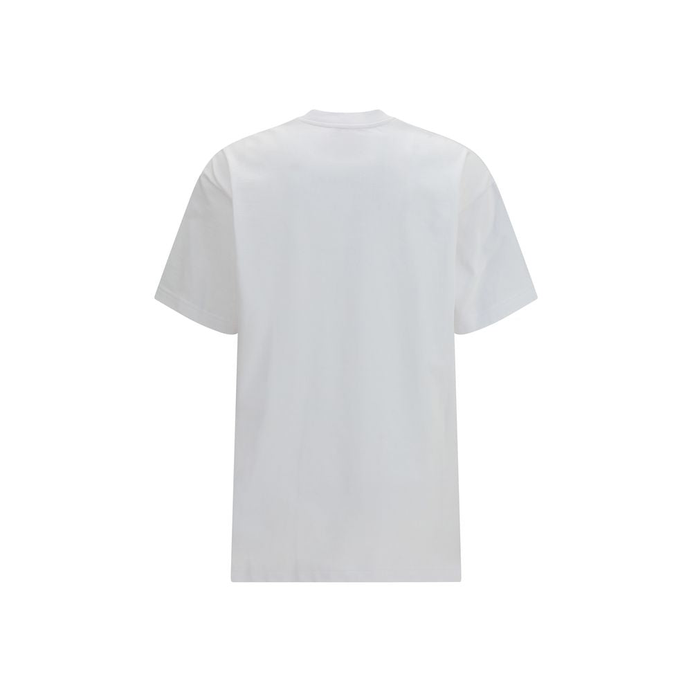 White Cotton T-Shirt with Gucci GG Print