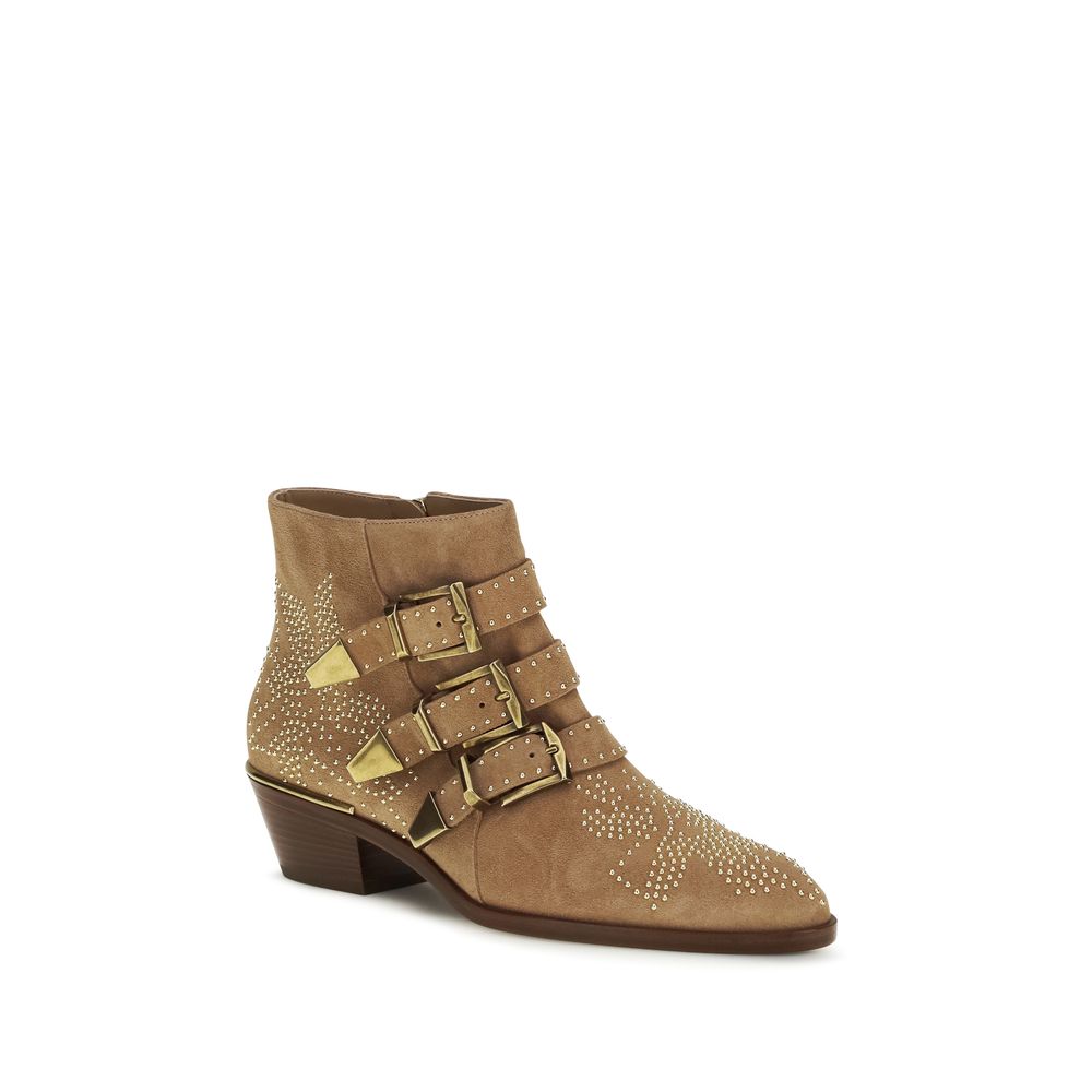 Chloé Multicolor Calf Leather Ankle Boots