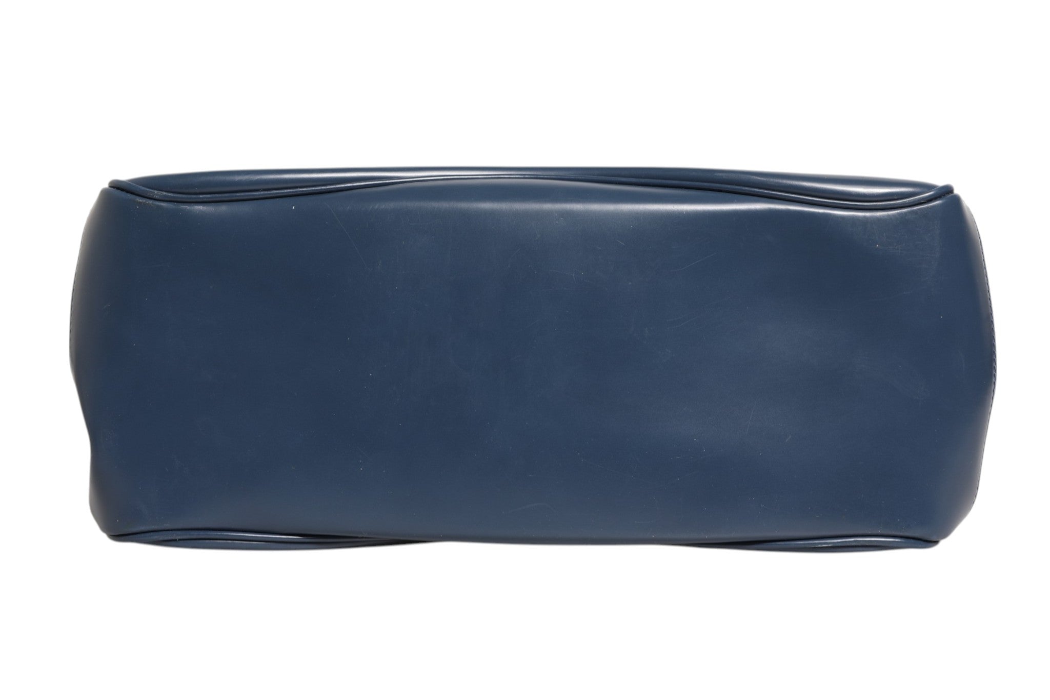Blue Leather Shoulder Bag with Lady Lock