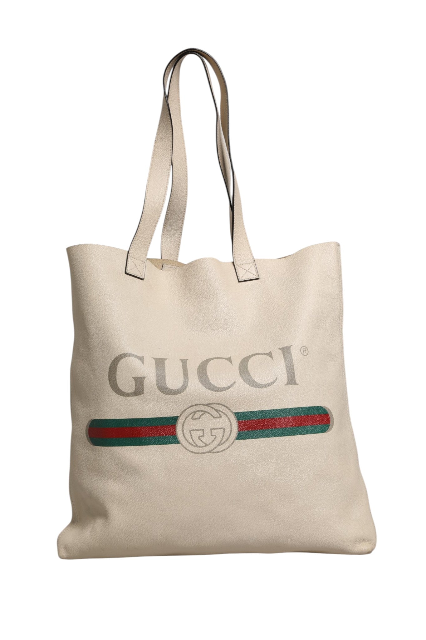 Beige Tragetasche mit weißem Web-Sherry-Logodruck