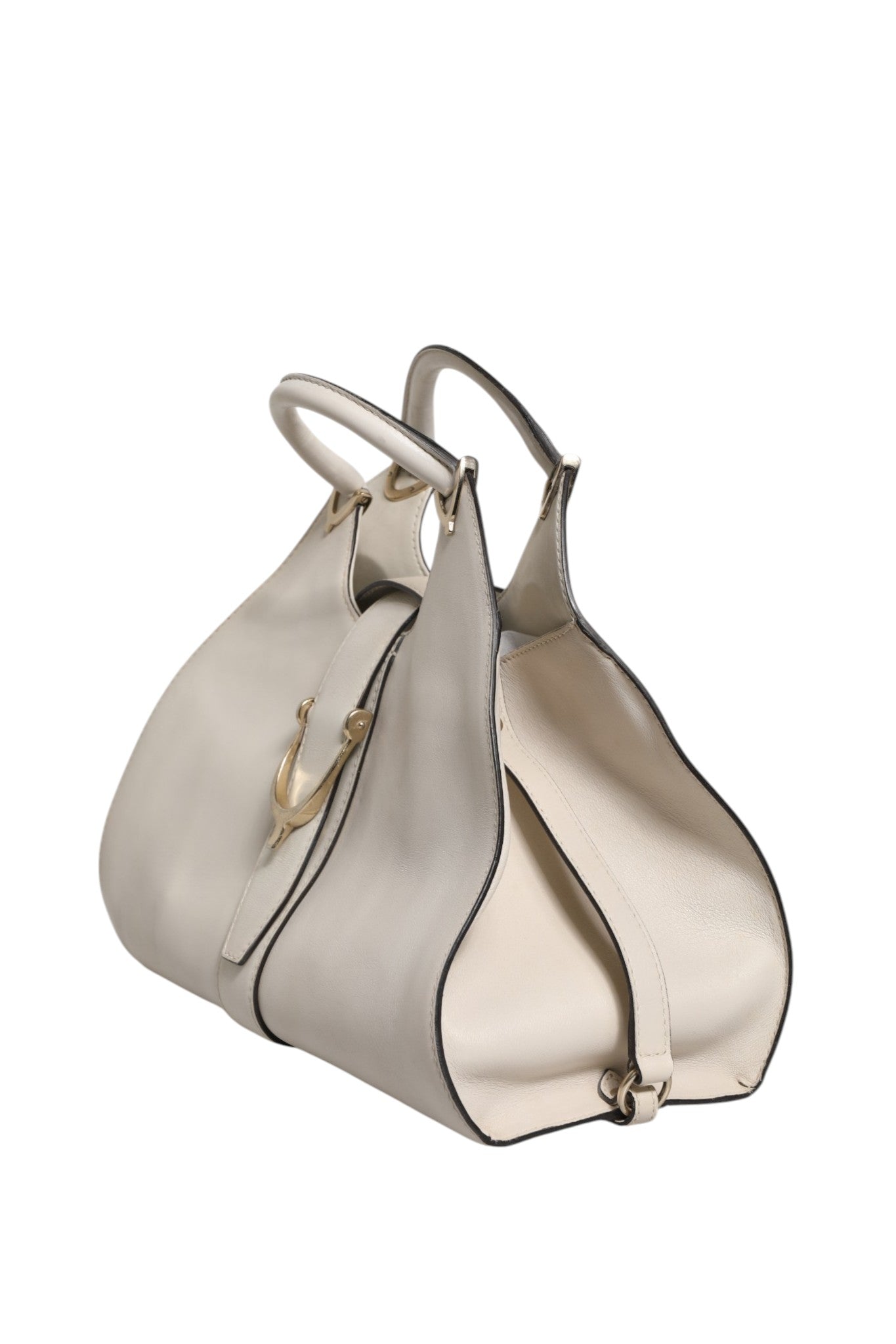 Gucci Handtasche Stirrup aus weißem Leder