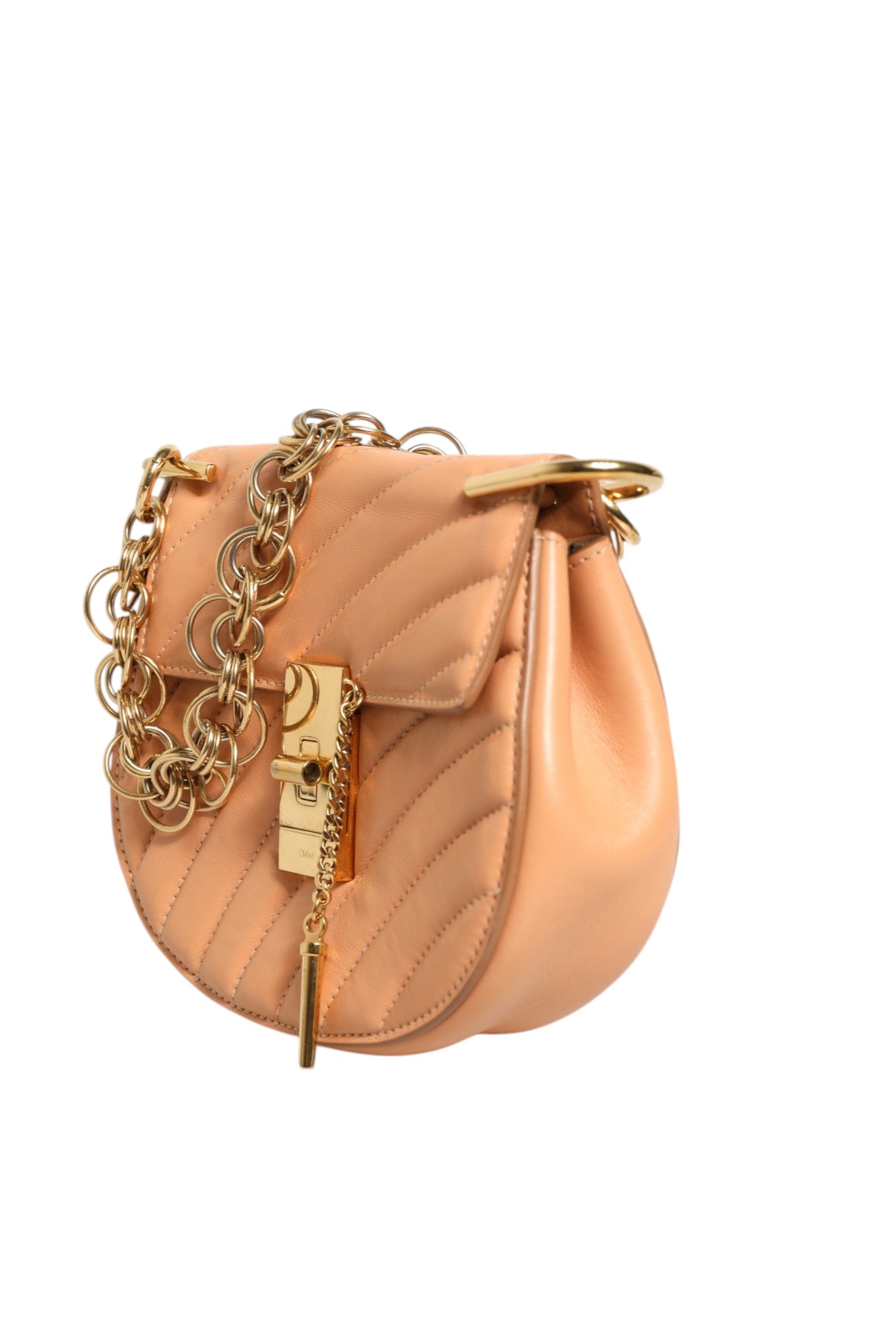 Chloé Drew Bijou Schultertasche aus gestepptem Kalbsleder