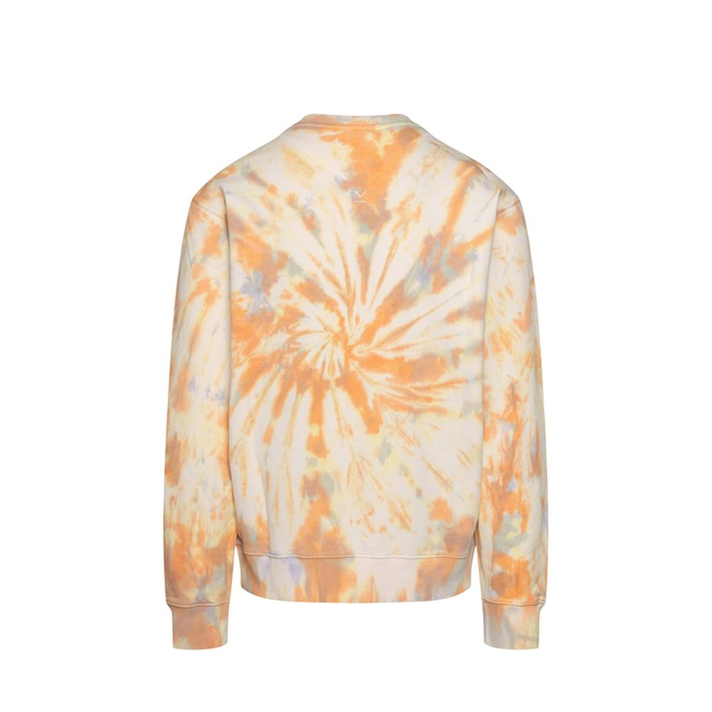 Orange Cotton Sweatshirt with Front Logo Detail