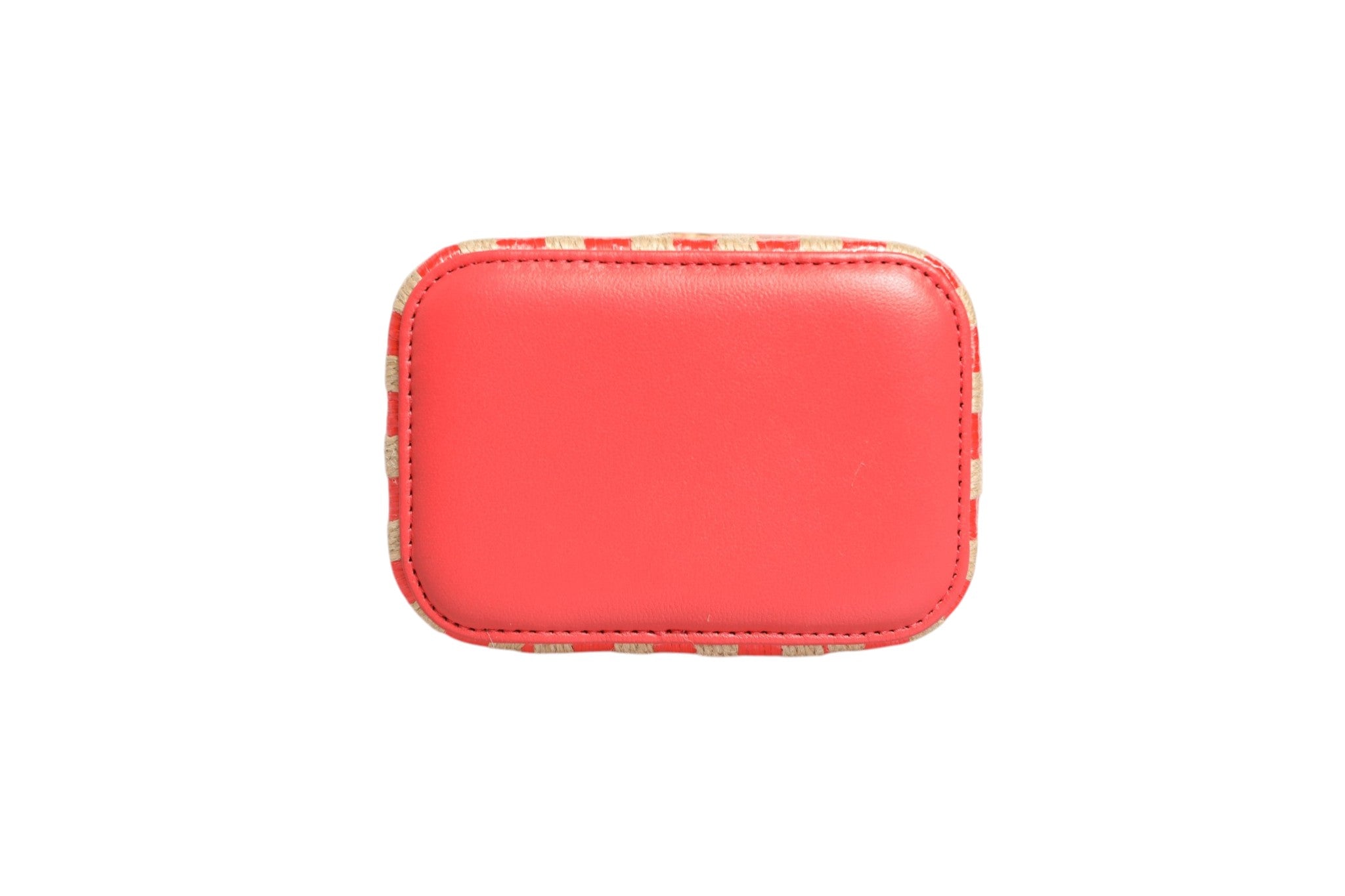 Chanel Mini-Vanity-Case aus gestreiftem Bast und Jute
