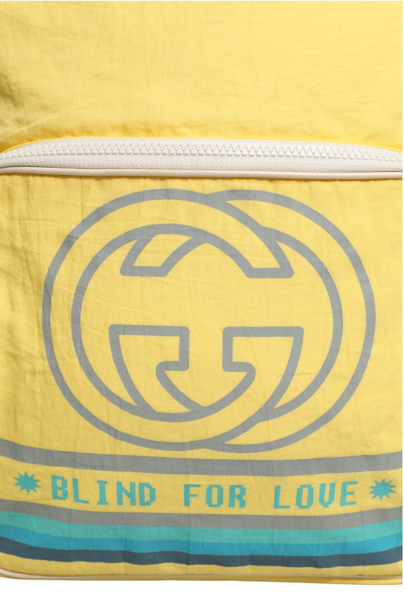 Yellow Synthetic Gucci Blind For Love Backpack