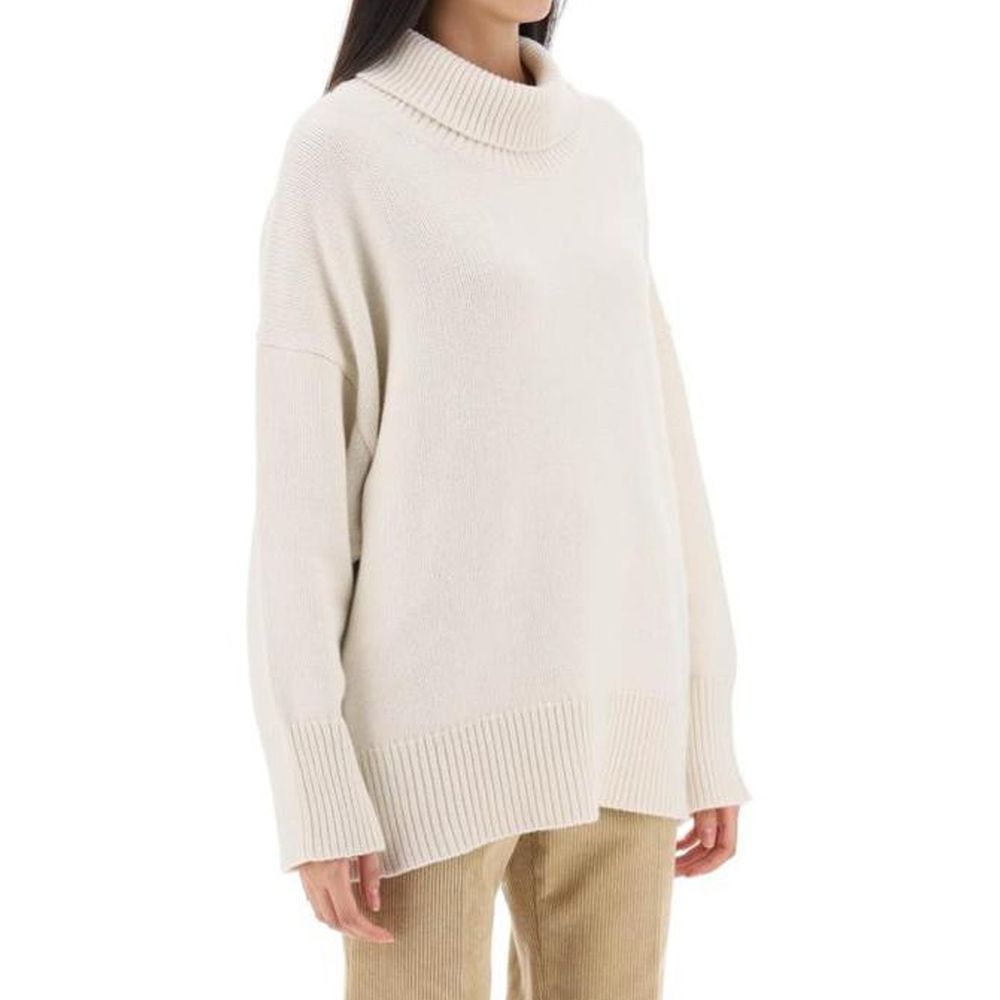 White Wool Turtleneck Sweater