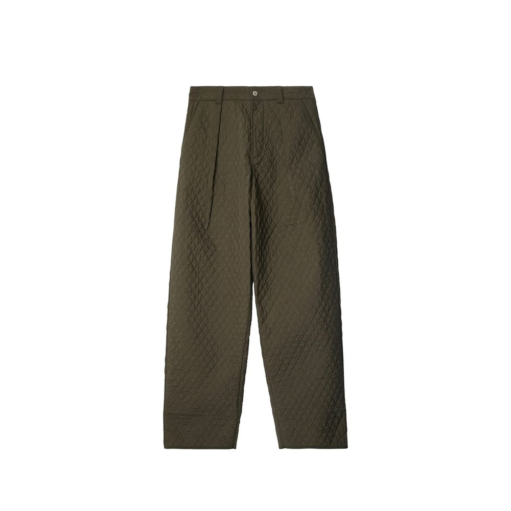 Zweifarbige Freizeithose aus Synthetik mit Steppdetails