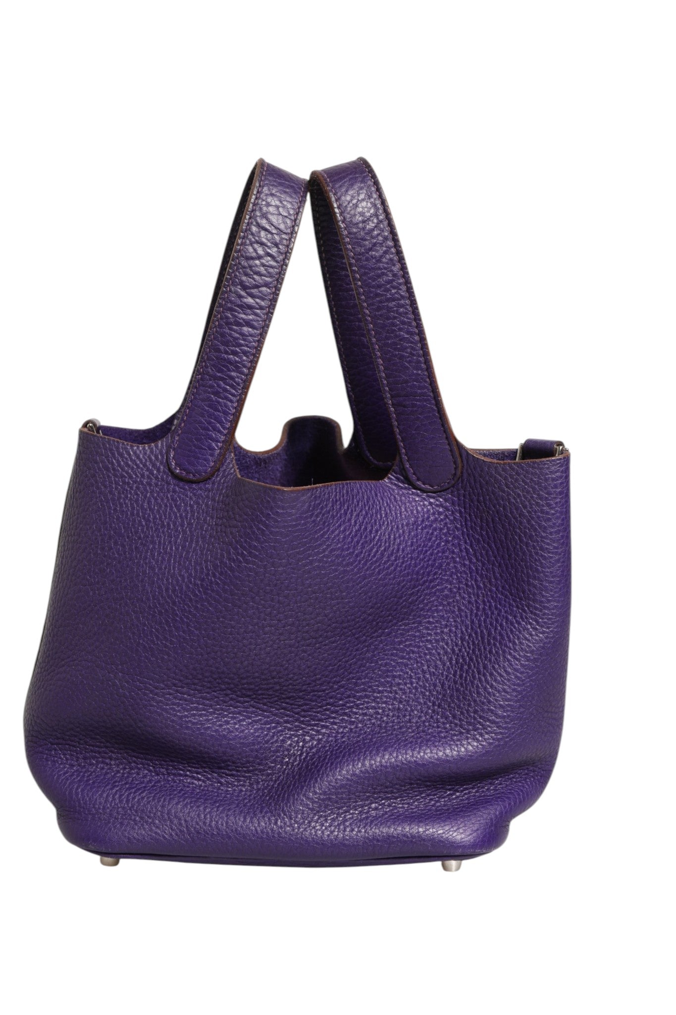Hermès Purple Picotin Lock PM Leather Bag
