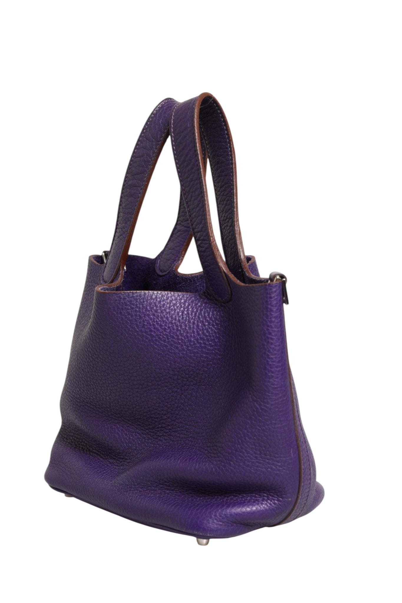 Hermès Purple Picotin Lock PM Leather Bag