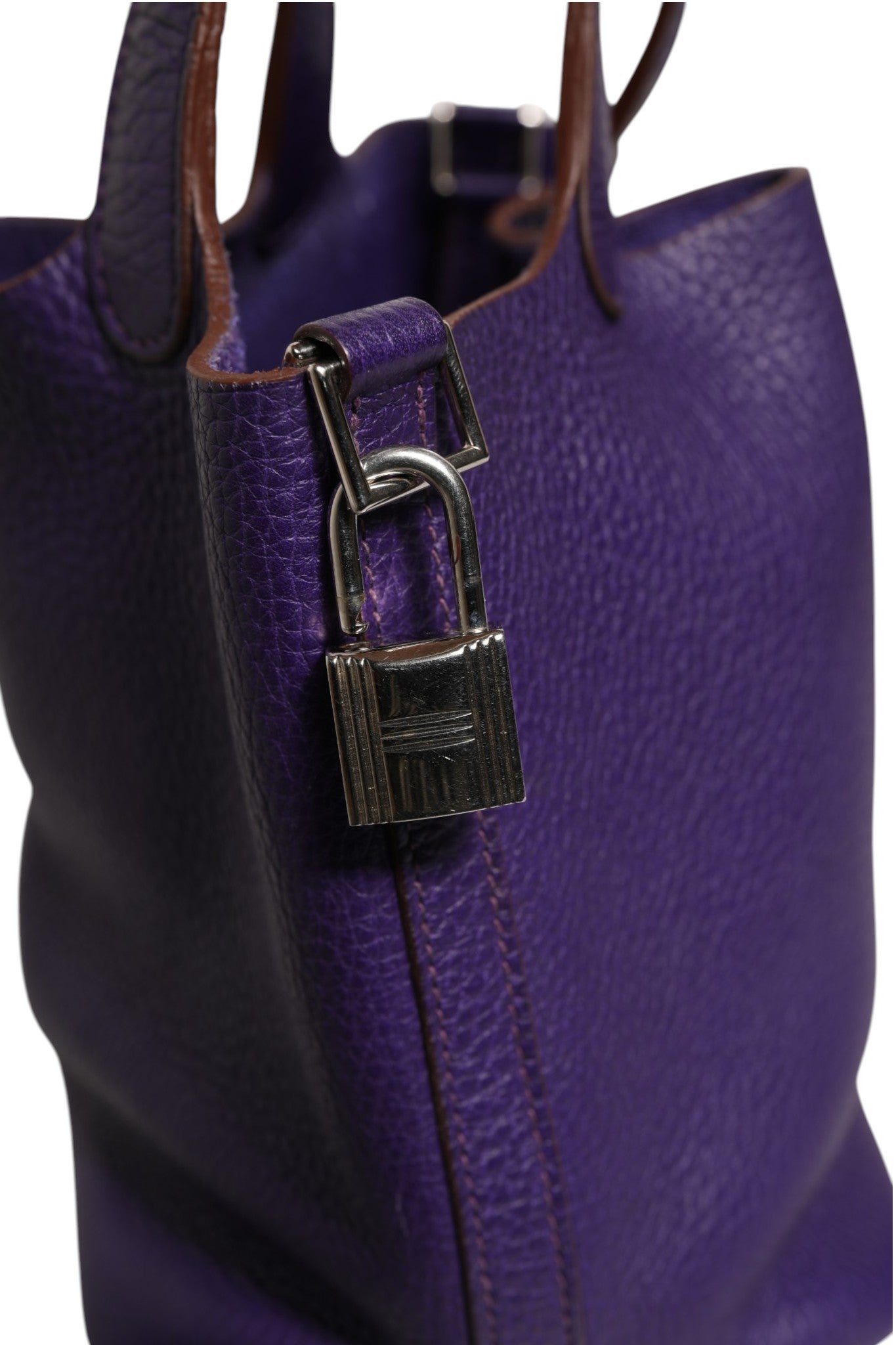 Hermès Purple Picotin Lock PM Leather Bag