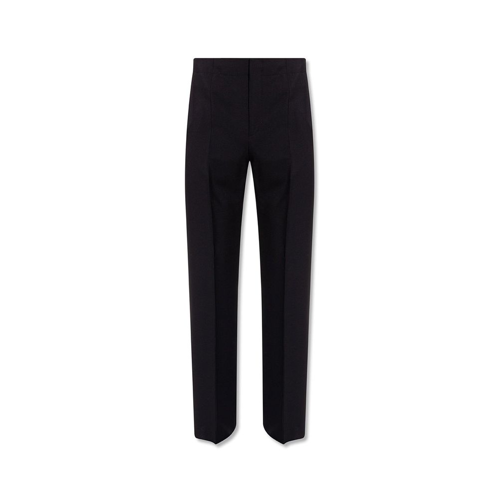 Blaue Freizeithose aus Baumwollseide