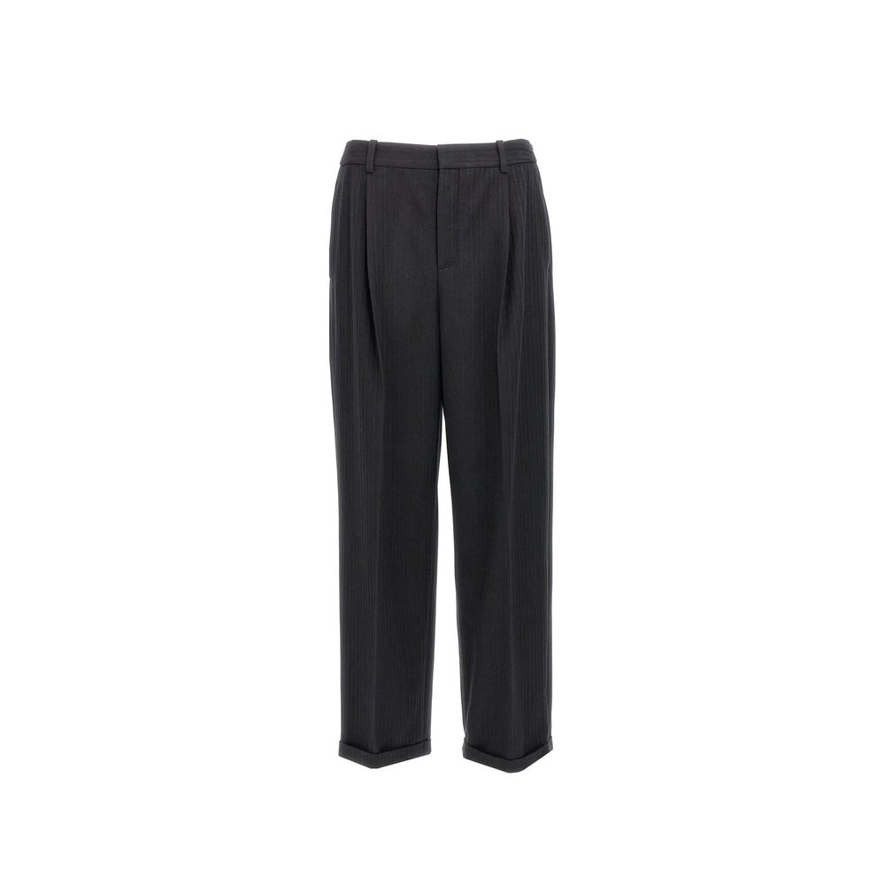 Schwarze Kaschmir-Freizeithose