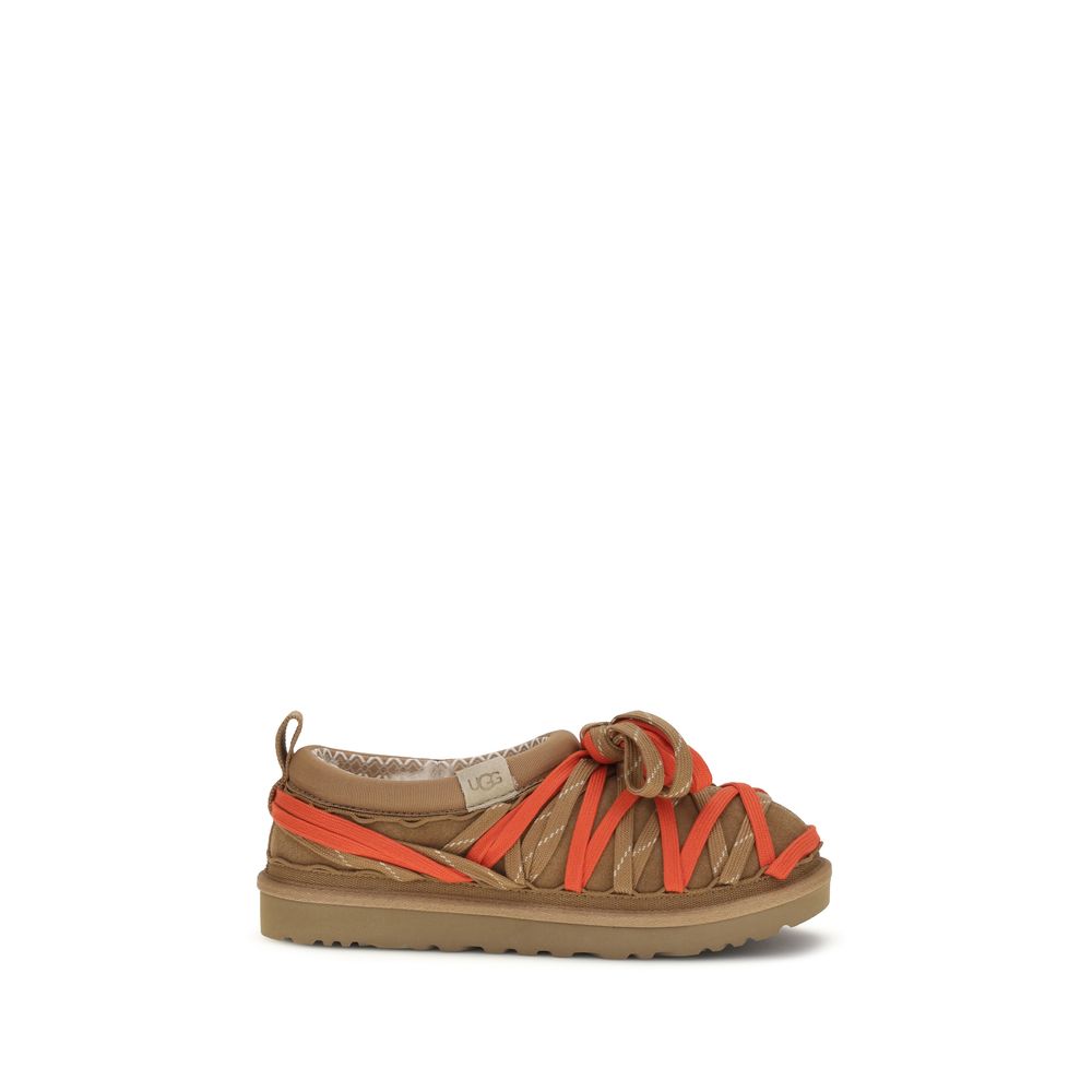 Multicolor Suede Leather Lace-Up Sandals