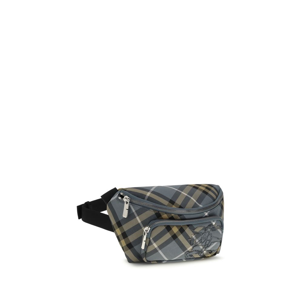 Multicolor Synthetic Clutch Bag with Archivio Check Pattern