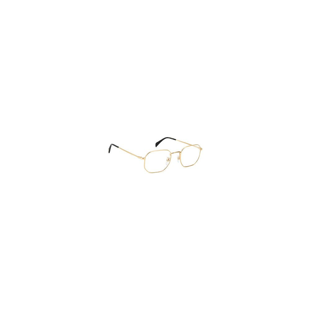 Gold Full-Rim Square Glasses with Synthetic Frames