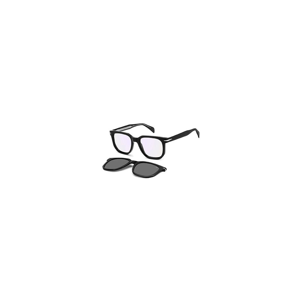 Black Synthetic Full-Rim Square Glasses with Polarized Lenses