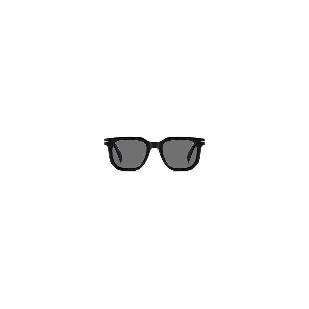Black Synthetic Full-Rim Square Glasses with Polarized Lenses