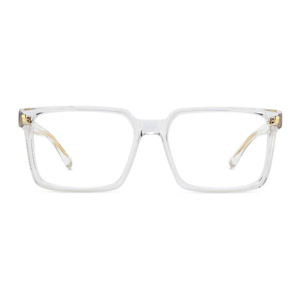 Transparent Synthetic Full-Rim Rectangle Glasses