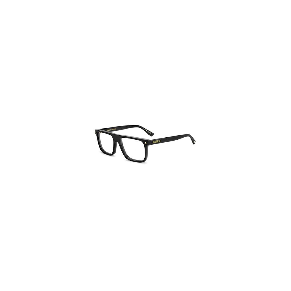 Schwarze Vollrandbrille aus Kunststoff mit eckigen Gläsern