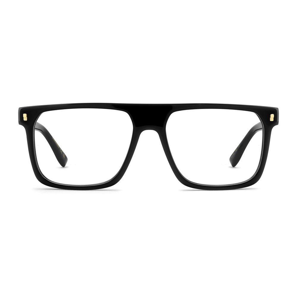 Schwarze Vollrandbrille aus Kunststoff mit eckigen Gläsern