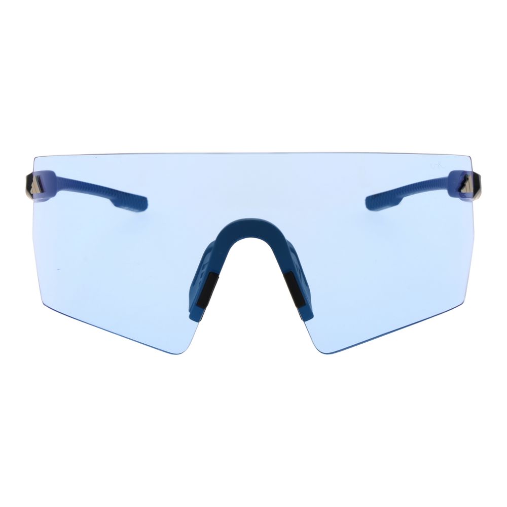 Black Synthetic Sunglasses with Photochromatic Blue Lenses