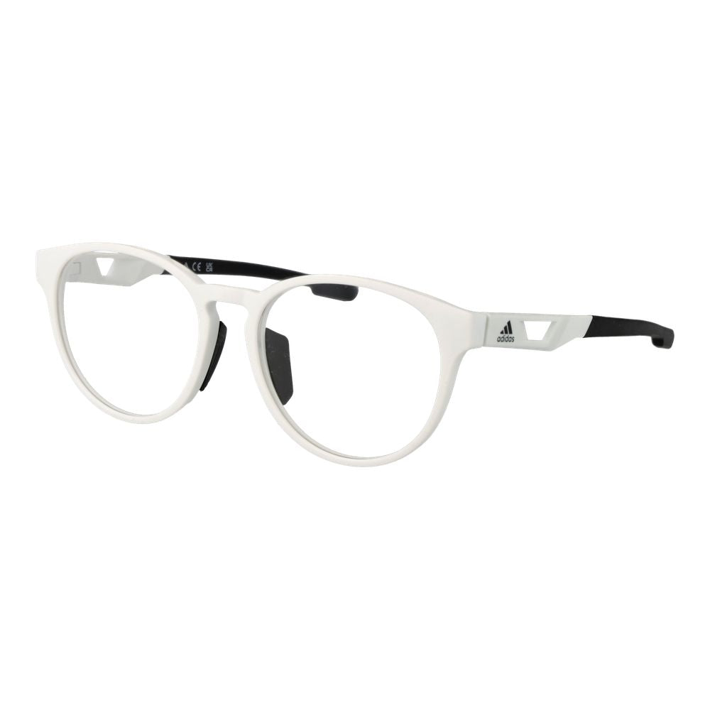 White Synthetic Round Full-Rim Glasses