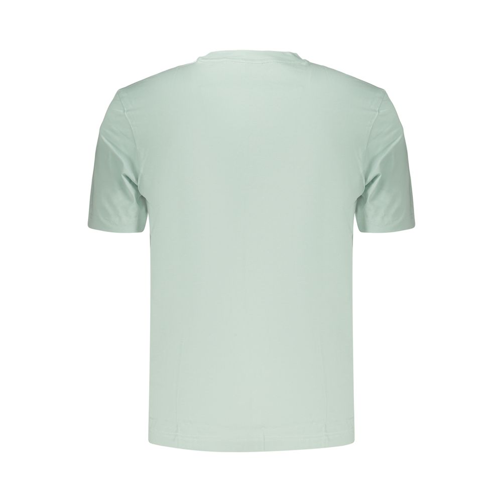 Grünes Herren-T-Shirt aus Baumwolle mit Logo-Applikation