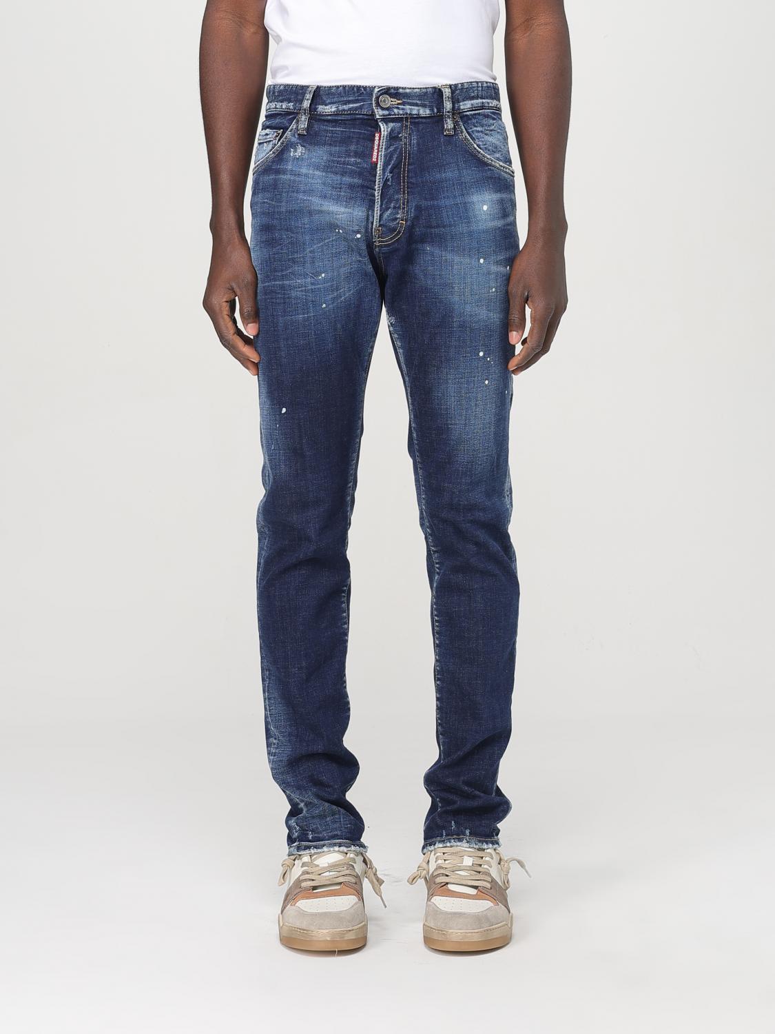Blaue Jeans aus Baumwolldenim mit legerer Passform