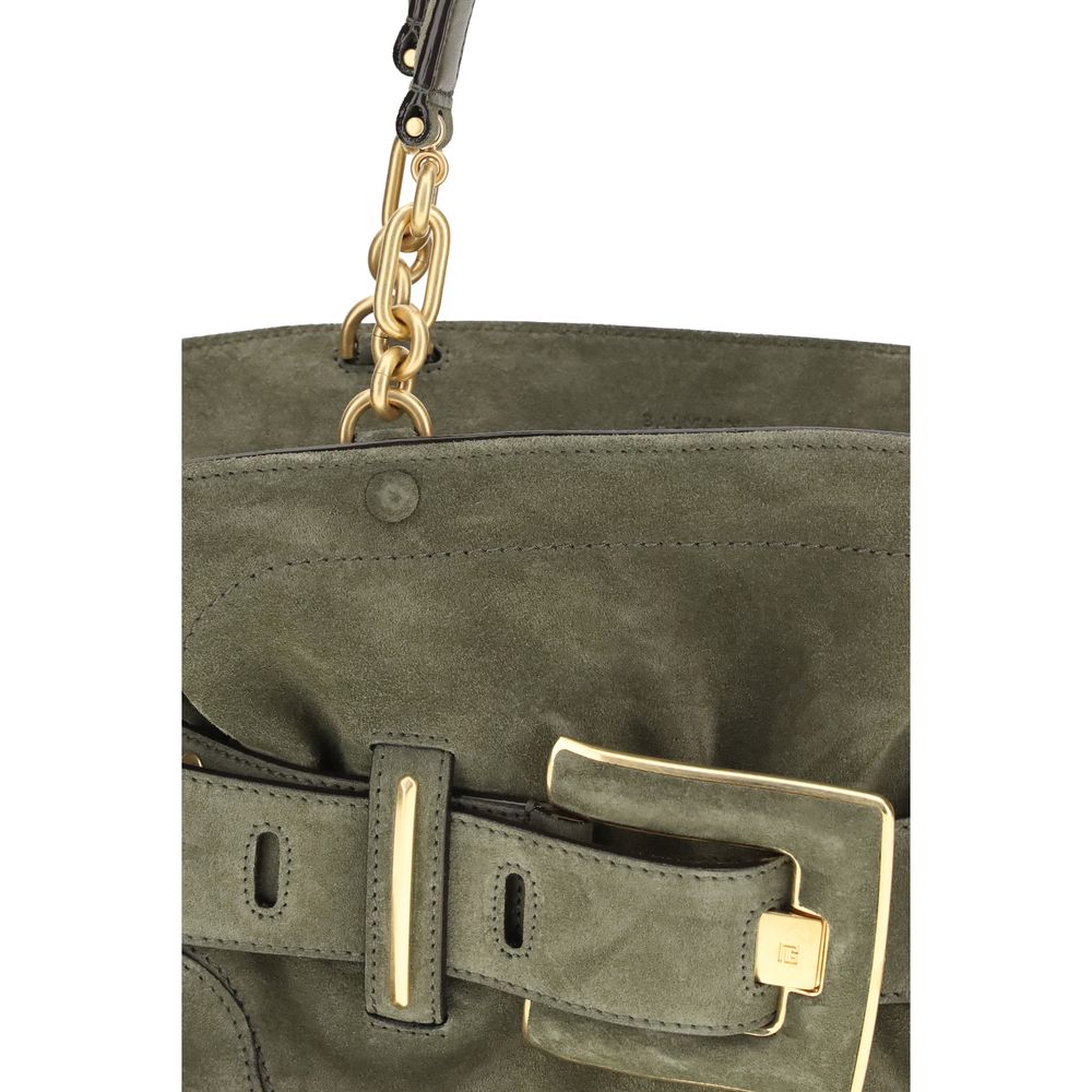 Balmain Bicolor Calf Leather Handbag