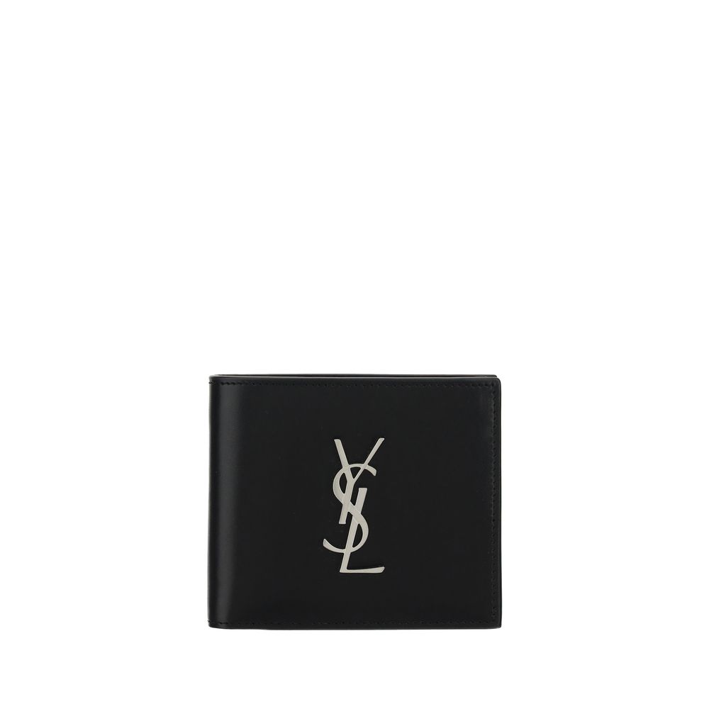 Saint Laurent Black Calf Leather Wallet