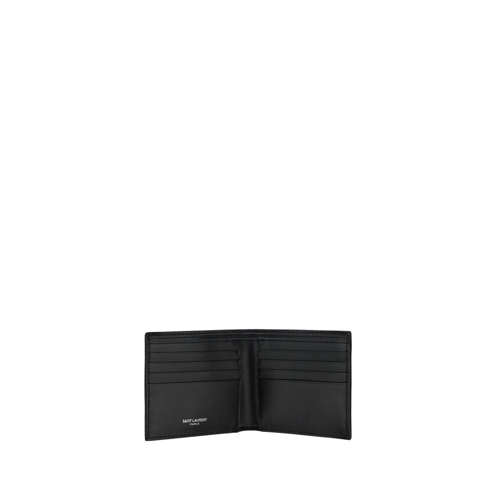 Saint Laurent Black Calf Leather Wallet